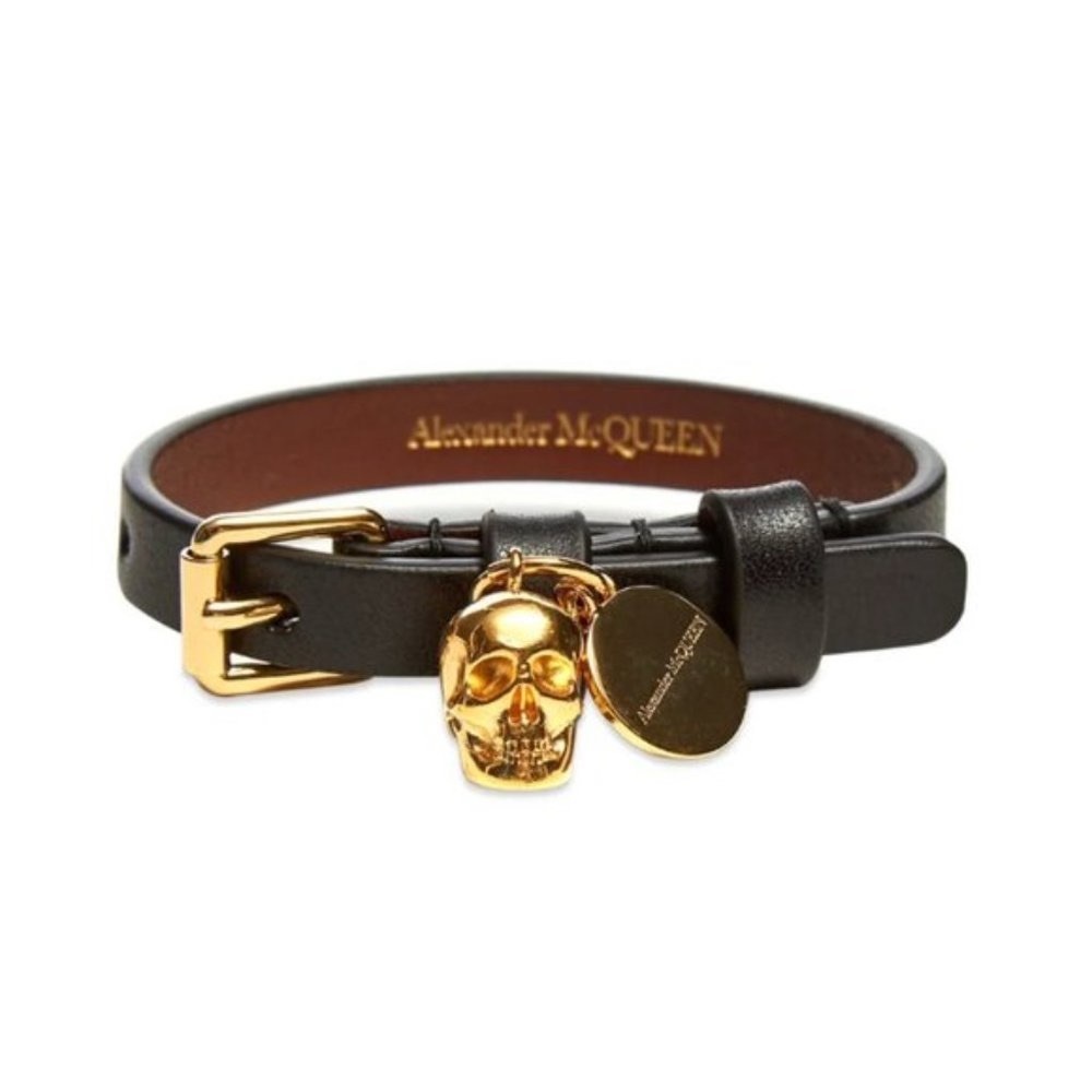 SOLD*** Alexander McQueen Leather Skull Wrap Bracelet